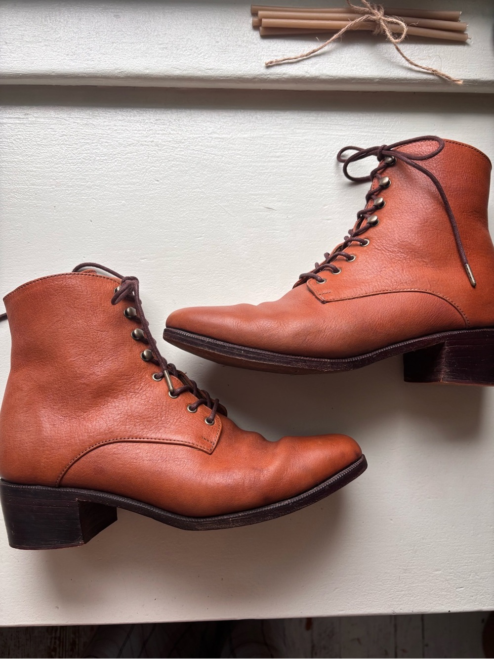 *Trade or sell* cognac leather Dawn boots
